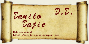 Danilo Dajić vizit kartica
